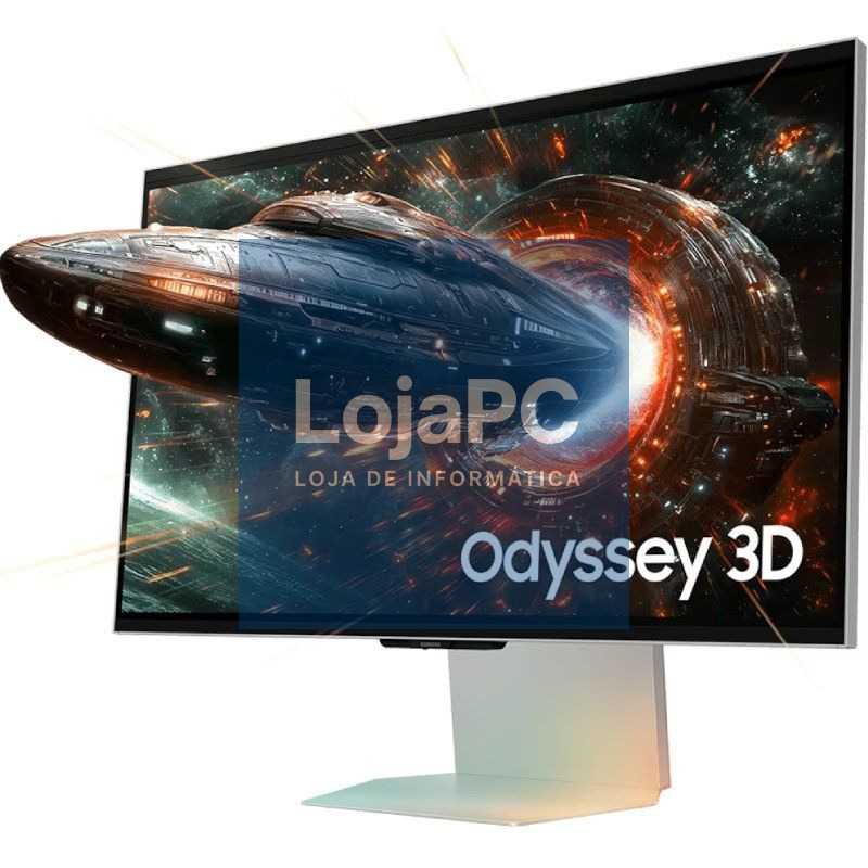 Monitor Gaming Samsung Odyssey 3D G90XF S27FG904XU 27'/ 4K/ 1ms/ 165Hz/ 3D/ Multimedia/ Regulável en altura/ Prateado