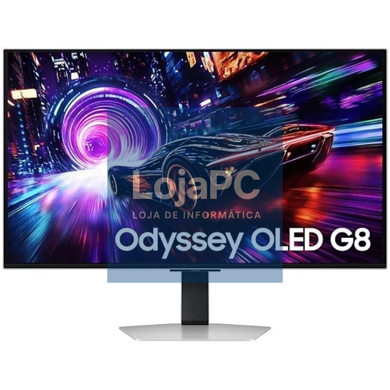 Monitor Gaming Samsung Odyssey OLED G8 S32FG812SU 32'/ 4K/ 0.03ms/ 240Hz/ QD-OLED/ Multimedia/ Regulável en altura/ Prateado