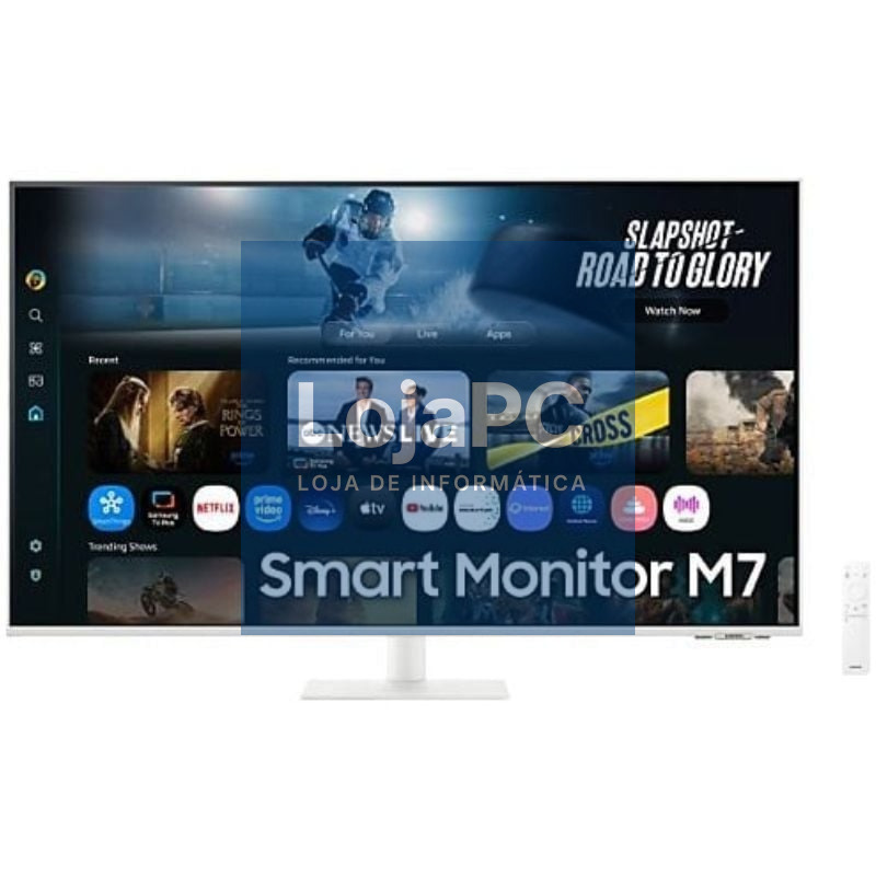 Smart Monitor Samsung M7 S32FM701UU 32'/ 4K/ Multimedia/ Smart TV/ Branco