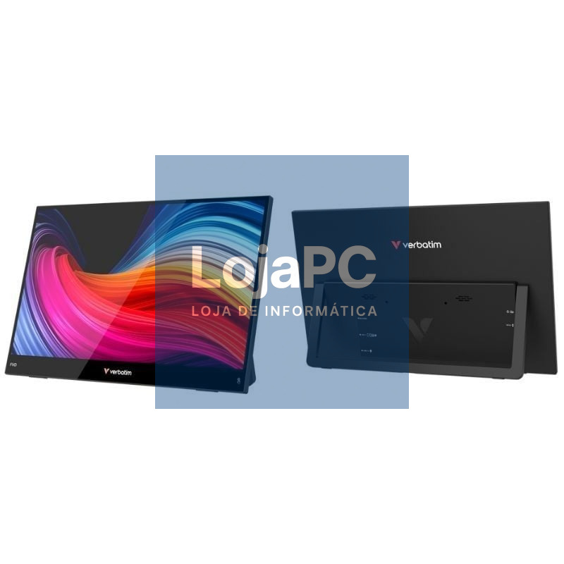 Monitor Portátil Táctil Verbatim Touch Light 15.6'/ Full HD/ Multimedia/ Preto