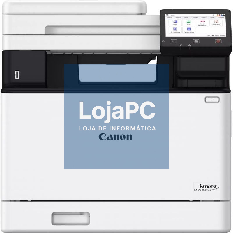 Multifunções Laser Cor Canon i-SENSYS MF754Cdw II WiFi/ Fax/ Dúplex/ Branca