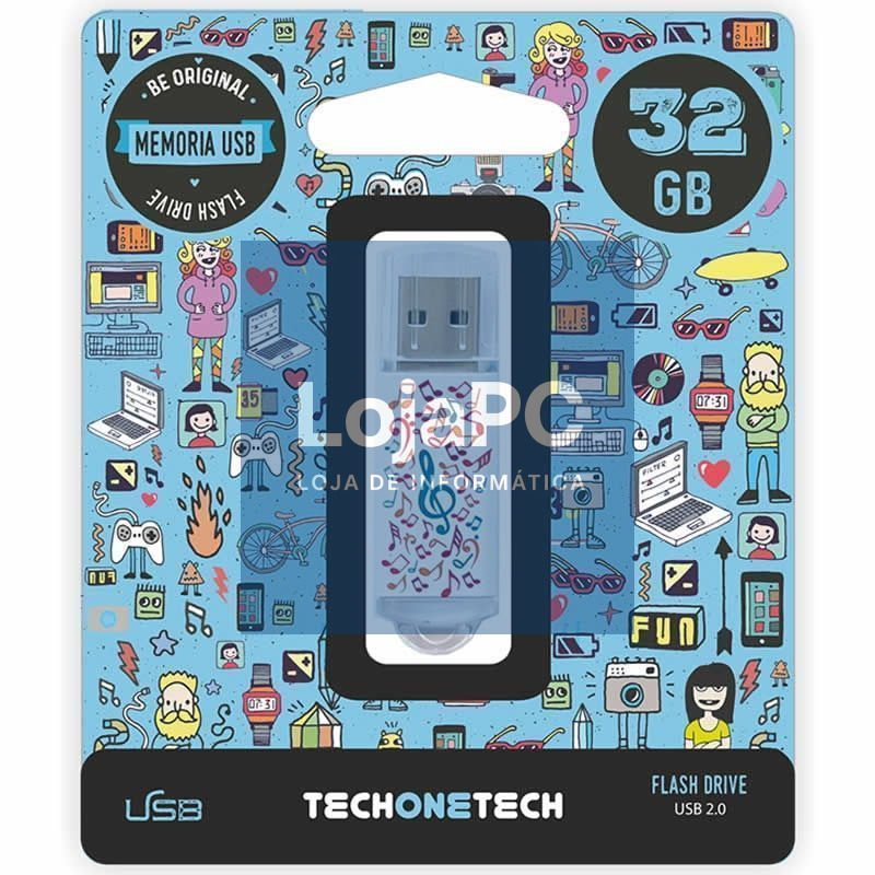 Pendrive 32GB Tech One Tech Music Dream USB 2.0