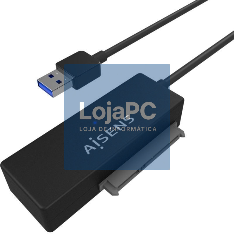 Adaptador para Discos rígidos 2.5'/3.5' Aisens ASE-35A01B/ USB 3.0 - SATA/ com Alimentador