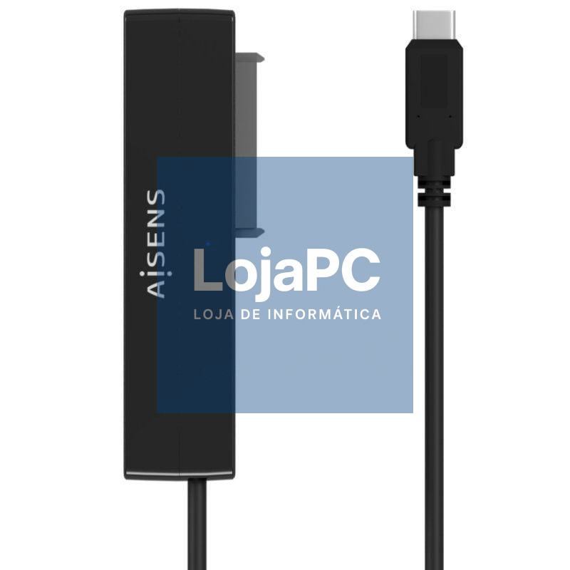 Adaptador para Discos rígidos 2.5'/3.5' Aisens ASE-35C02B/ USB Tipo-C - SATA/ com Alimentador