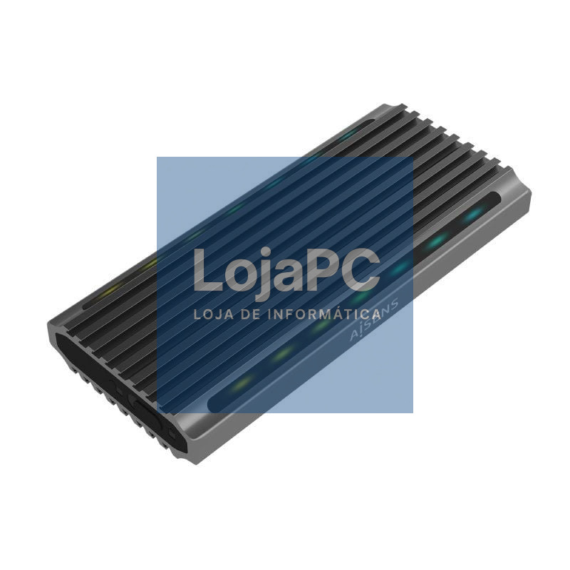 Caixa externa para Disco SSD M.2 SATA/NVMe Aisens ASM2-RGB011GR/ USB 3.2 Gen2/ sem Parafusos