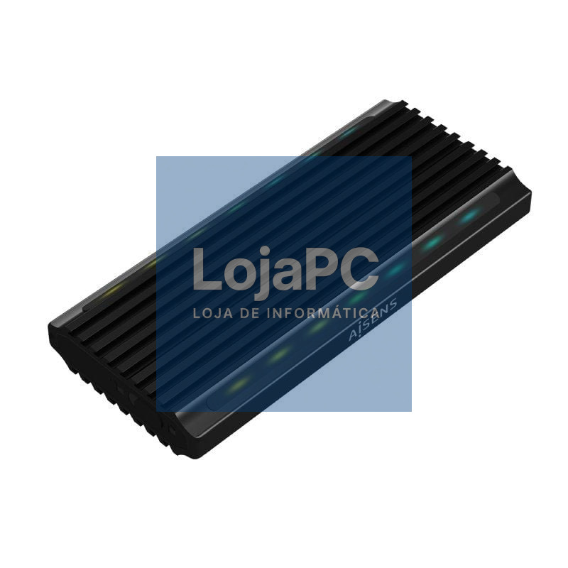Caixa externa para Disco SSD M.2 SATA/NVMe Aisens ASM2-RGB012B/ USB 3.2/ sem parafusos