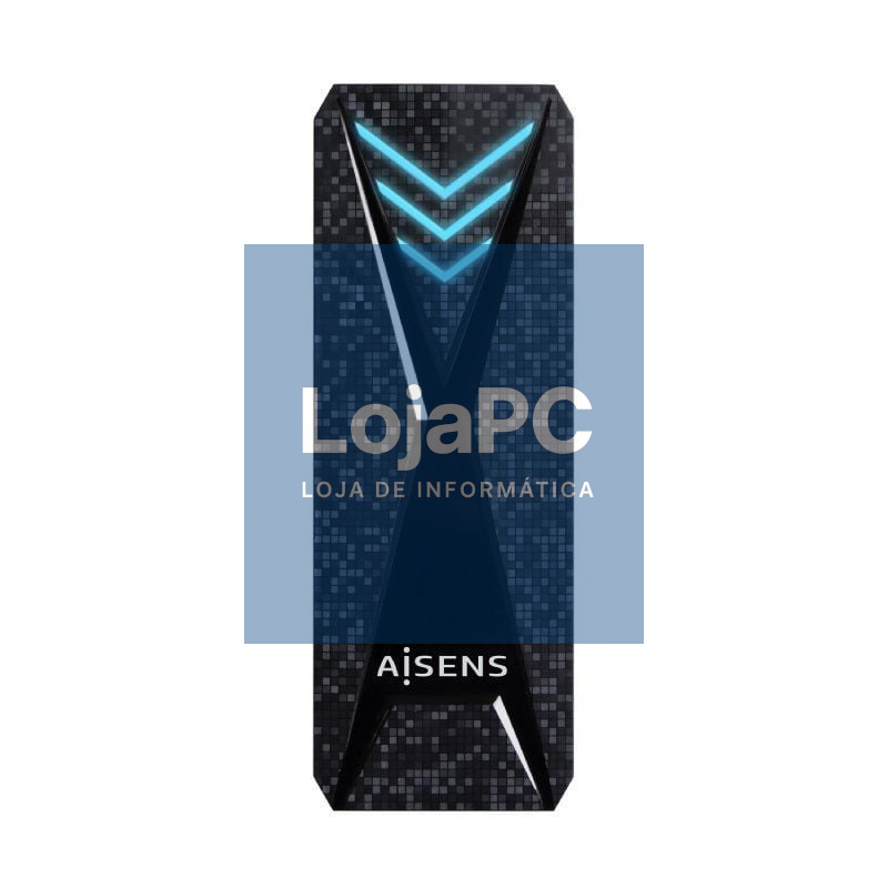 Caixa externa para Disco SSD M.2 NVMe Aisens ASM2-RGB013B/ USB 3.2 Gen2/ sem Parafusos