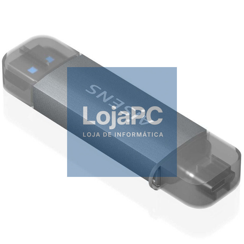 Leitor de cartões Externo Aisens ASCR-2AC08-GR/ USB 3.1