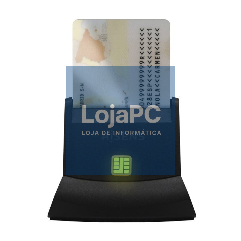 Leitor de DNI y Cartões Aisens ASCR-SN05-BK/ USB 2.0/ Preto
