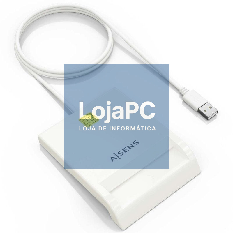 Leitor de DNI y Cartões Aisens ASCR-SN07-W/ USB 2.0/ Branco