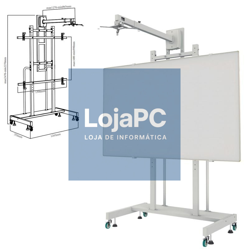 Suporte para Pizarra Interactiva Approx appIBSTD/ 80-120'