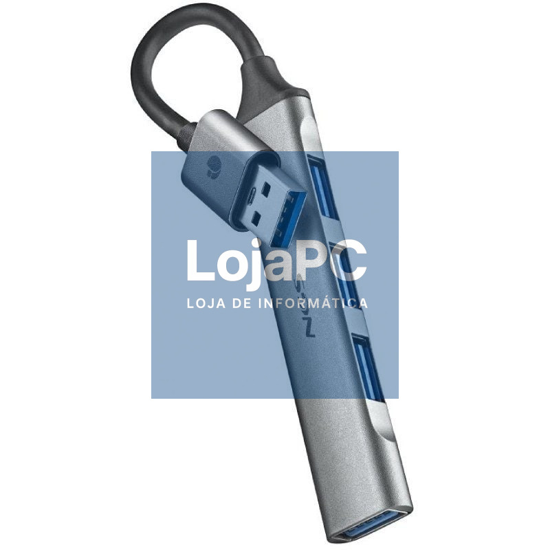 Hub USB NGS IHUB4 Micro/ 4xUSB/ Cinzento