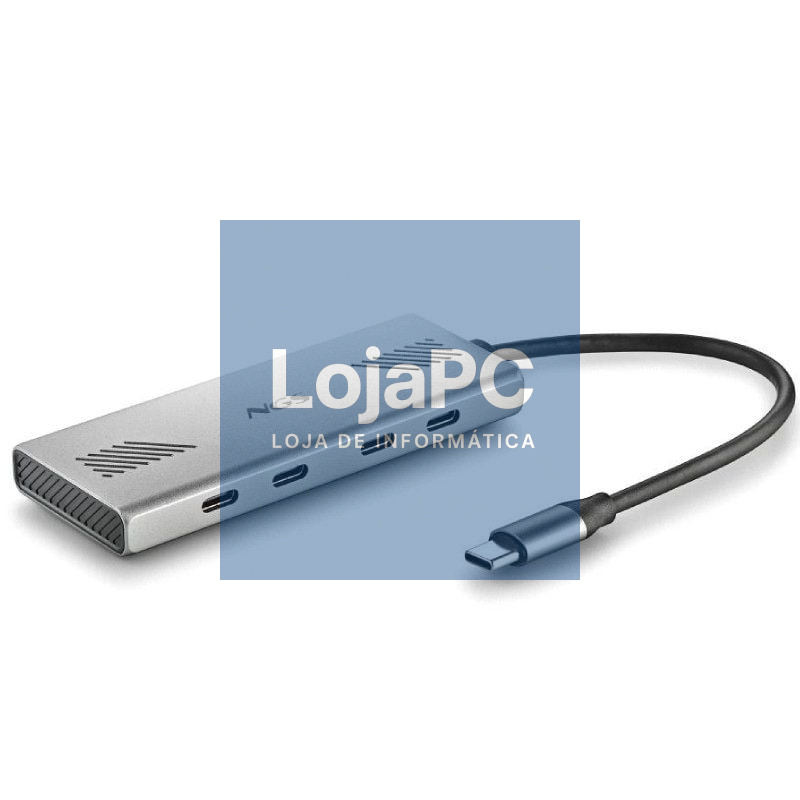Hub USB Tipo-C NGS Wonder4-C/ 4xUSB Tipo-C/ Cinzento