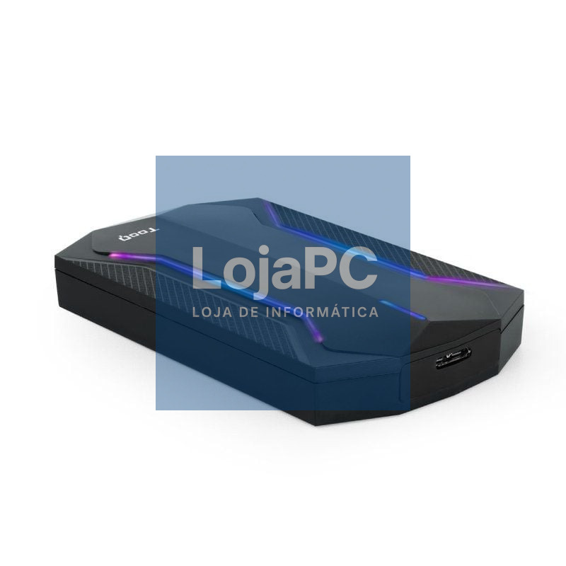 Caixa externa Gaming para Disco rígido de 2.5' TooQ TQE-2599RGB/ USB 3.1/ sem parafusos