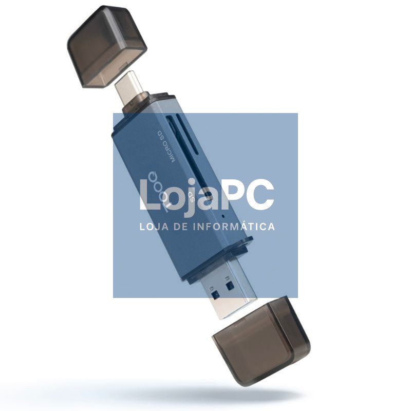 Leitor de cartões Externo TooQ TQR-3001G/ USB 3.0 y USB Tipo-C