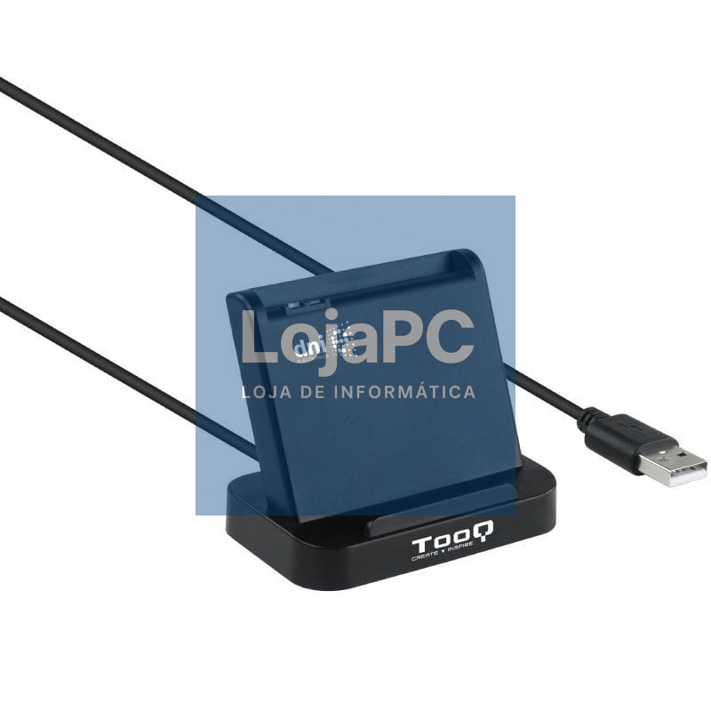 Leitor de DNI TooQ TQR-220B/ USB 2.0/ Preto