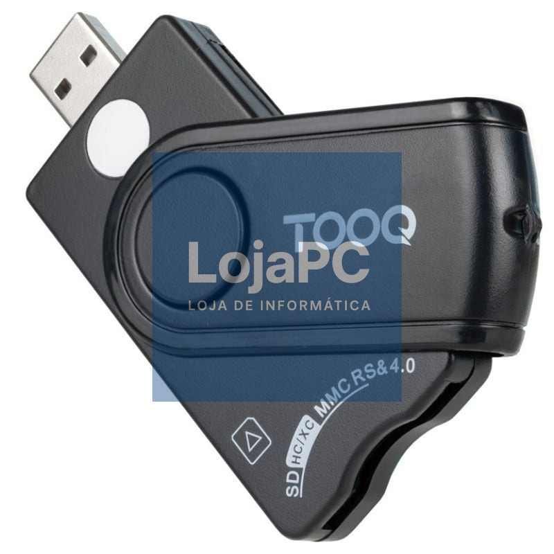 Leitor de DNI, Cartões Inteligentes, SD y MicroSD TooQ TQR-3012B/ USB 2.0/ Preto
