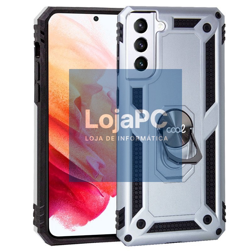 COOL Case for Samsung G990 Galaxy S21 Hard Ring Silver