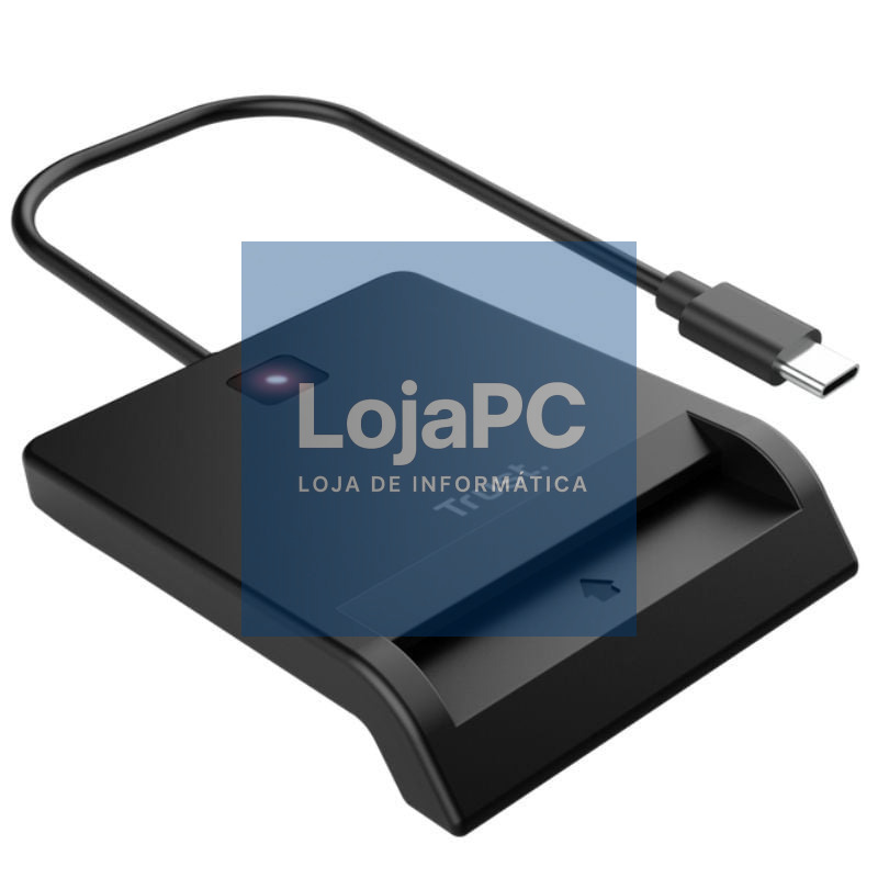 Leitor de cartões Inteligentes Trust Primo 26253/ USB Tipo-C/ Preto