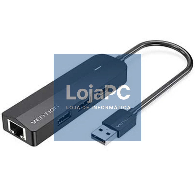 Hub USB 2.0 Vention CHPBB/ 3xUSB/ 1xMicro USB PD/ 1xRJ45