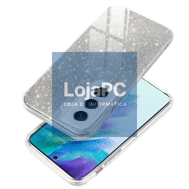 COOL Case for Samsung G990B Galaxy S21 FE Glitter Silver — imagem 2