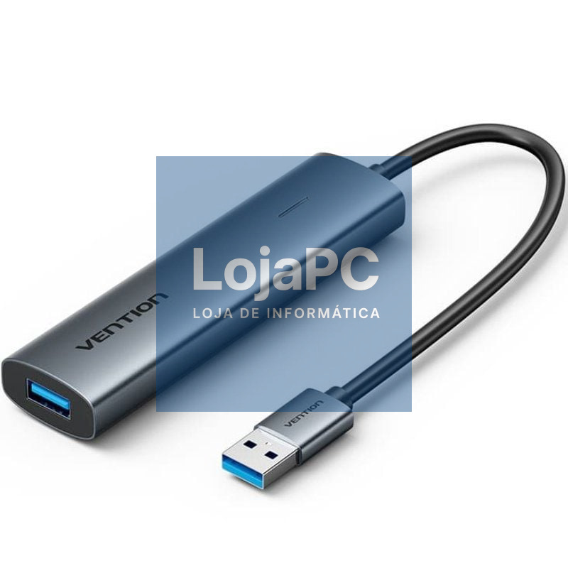 Hub USB 3.0 Vention TGXHB/ 1xUSB Tipo-C/ 3xUSB/ 1xUSB Tipo-C PD/ Cinzento