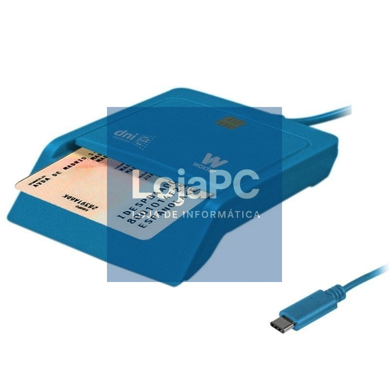 Leitor de DNI y Cartões Woxter PE26-197/ USB Tipo-C/ Azul