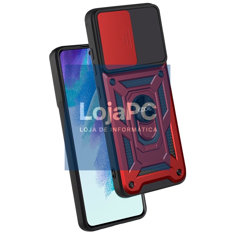 COOL Case for Samsung G990B Galaxy S21 FE Hard Ring Red — imagem 3