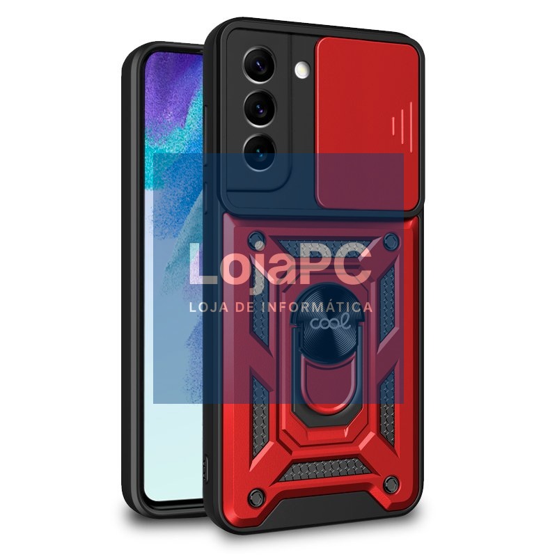 COOL Case for Samsung G990B Galaxy S21 FE Hard Ring Red