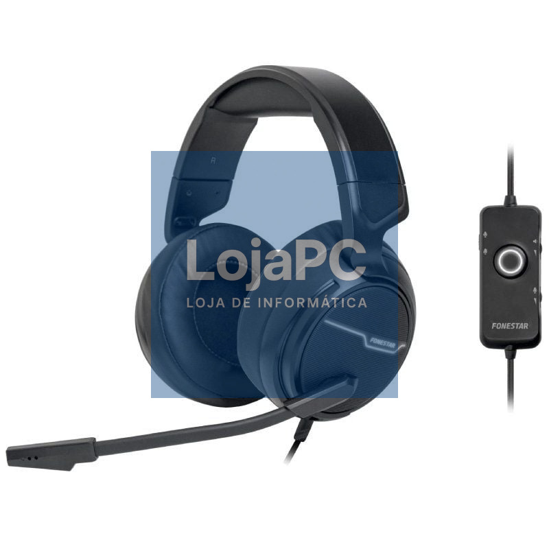 Auscultadores Gaming com Microfone Fonestar WIN-U/ USB/ Pretos