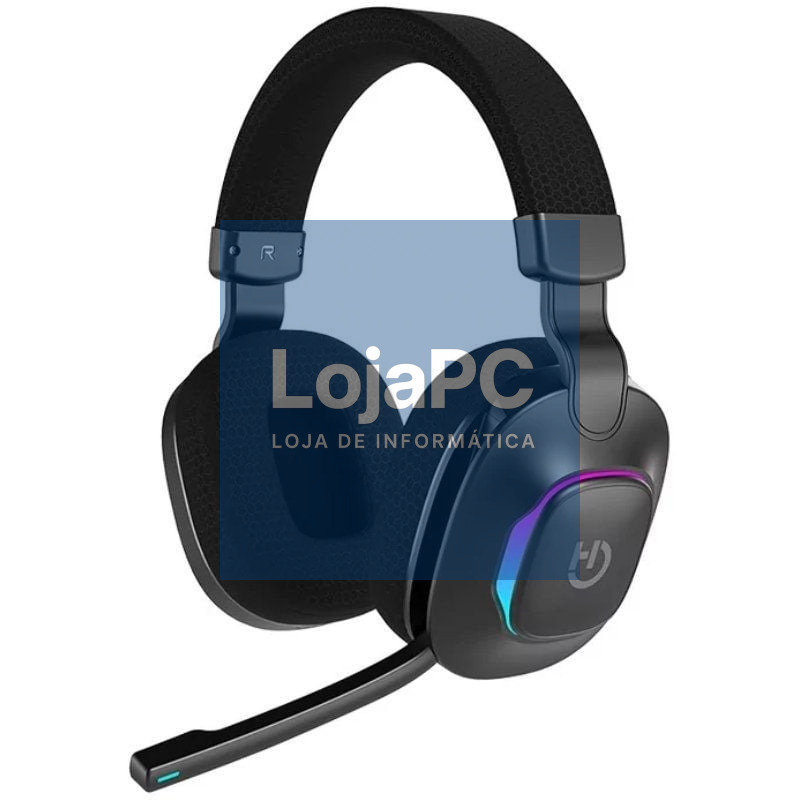 Auscultadores Gaming Sem Fios com Microfone Hiditec Vortex ARGB/ Jack 3.5/ Bluetooth/ Pretos