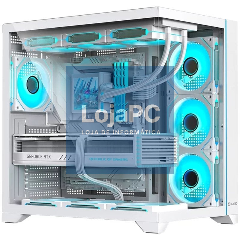 Caixa Gaming Semi-torre Hiditec H3 Pro// Branca