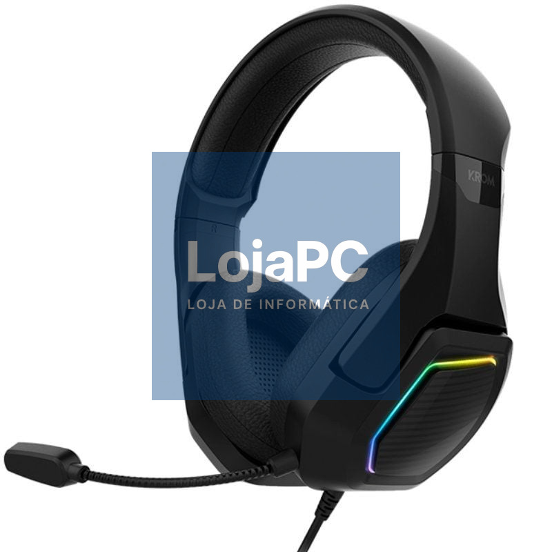 Auscultadores Gaming com Microfone Krom Kopa 7.1/ USB 2.0/ Pretos