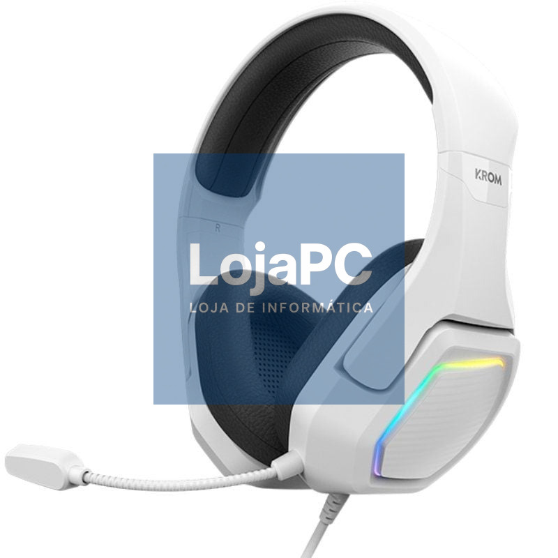 Auscultadores Gaming com Microfone Krom Kopa 7.1/ USB 2.0/ Brancos