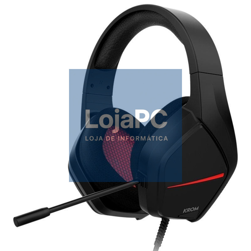 Auscultadores Gaming com Microfone Krom Kopa Move/ Jack 3.5/ Pretos