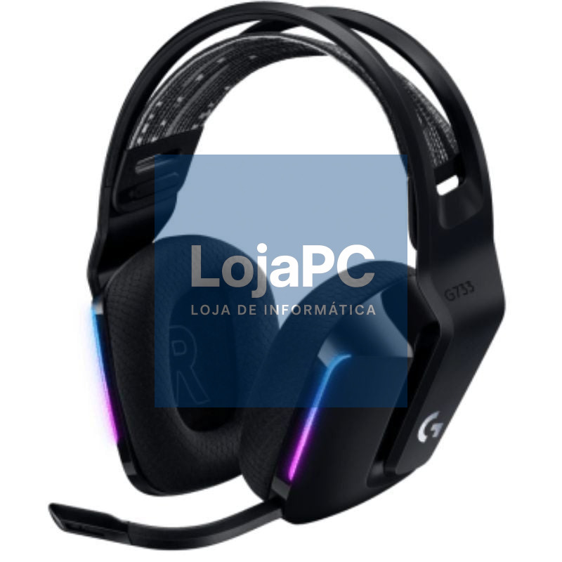 Auscultadores Gaming Sem Fios com Microfone Logitech G733/ Pretos