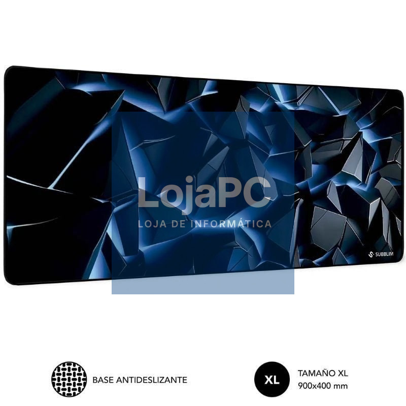 Tapete de rato Subblim Blue Obsidian XL/ 900 x 400 x 3 mm