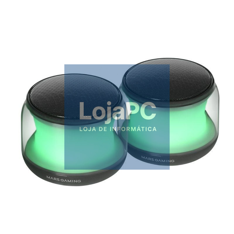 Colunas com Bluetooth Mars Gaming MS-AURA/ 15W/ 2.0/ Pretos