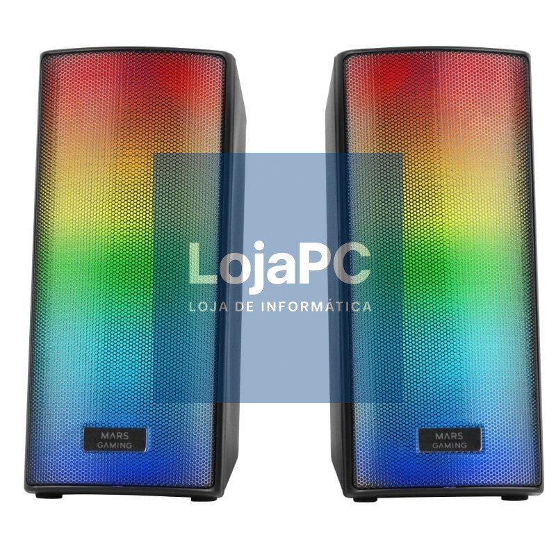 Colunas com Bluetooth Mars Gaming MSRGB2/ 15W/ 2.0/ Pretos