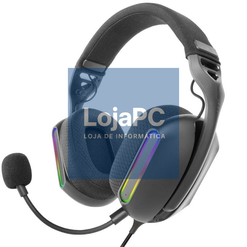 Auscultadores Gaming com Microfone Mars Gaming MH-PRO/ Jack 3.5/ USB/ Pretos