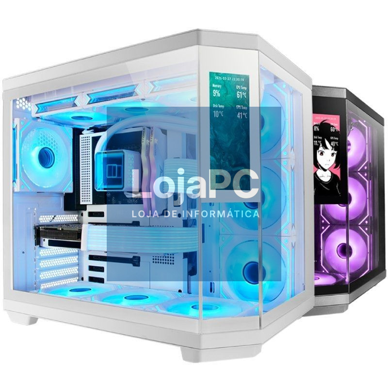 Caixa Gaming Semi-torre Mars Gaming MC-3TCORELCD/ Branca