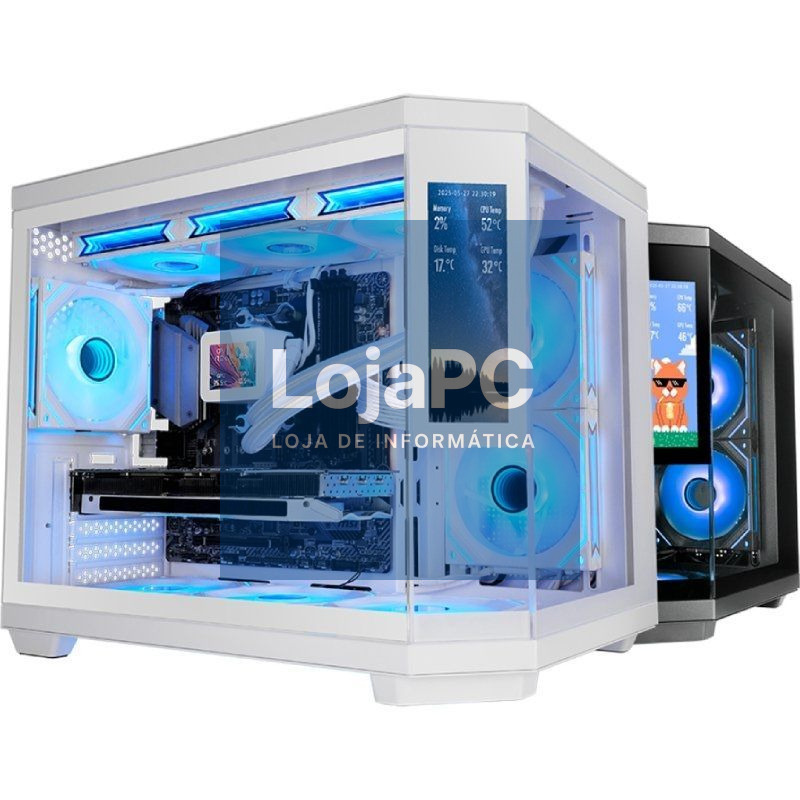 Caixa Gaming Mini-torre Mars Gaming MC-3TCORELCDM/ Branca