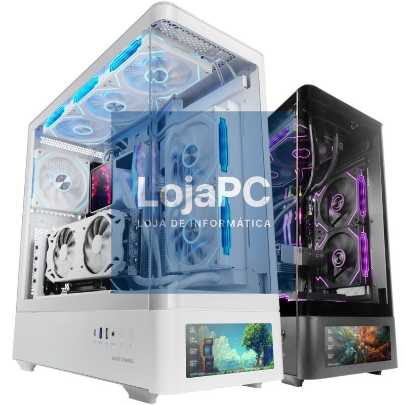 Caixa Gaming Semi-torre Mars Gaming MC-LCDPRO/ Branca