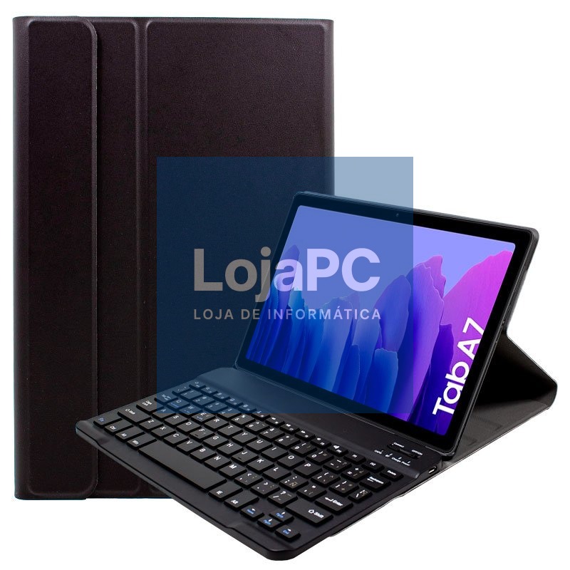 COOL Case for Samsung Galaxy Tab A7 T500 / T503 / T505 Smooth Leatherette Black Bluetooth Keyboard 10.4 Pulg