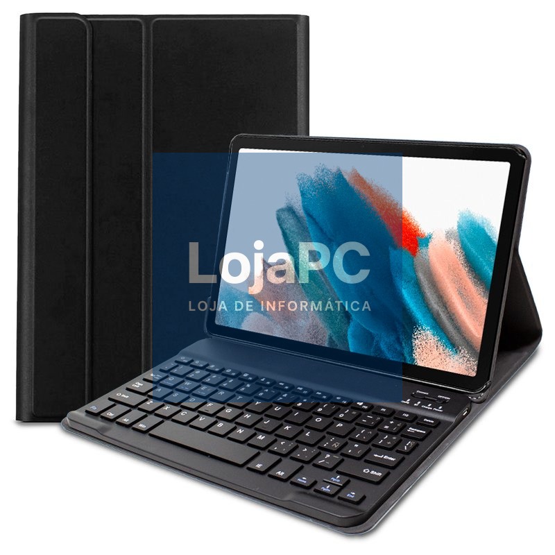 COOL Case for Samsung Galaxy Tab A8 X200 / X205 Leatherette Bluetooth Keyboard Black 10.5 inch