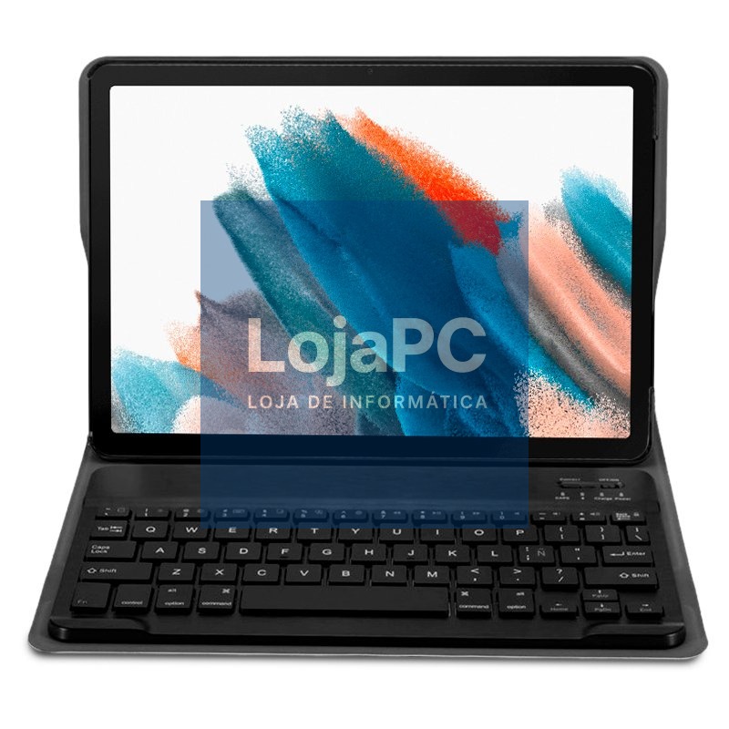 COOL Case for Samsung Galaxy Tab A8 X200 / X205 Leatherette Bluetooth Keyboard Black 10.5 inch — imagem 3