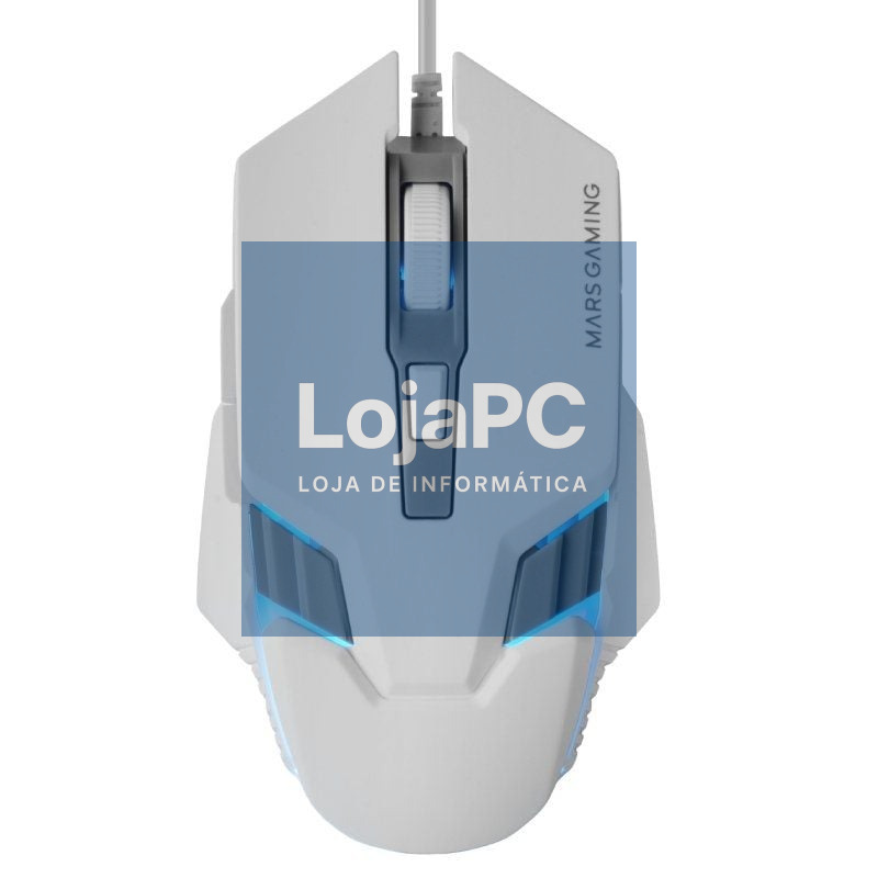 Rato Gaming Mars Gaming MM024/ até 4000 DPI/ Branco