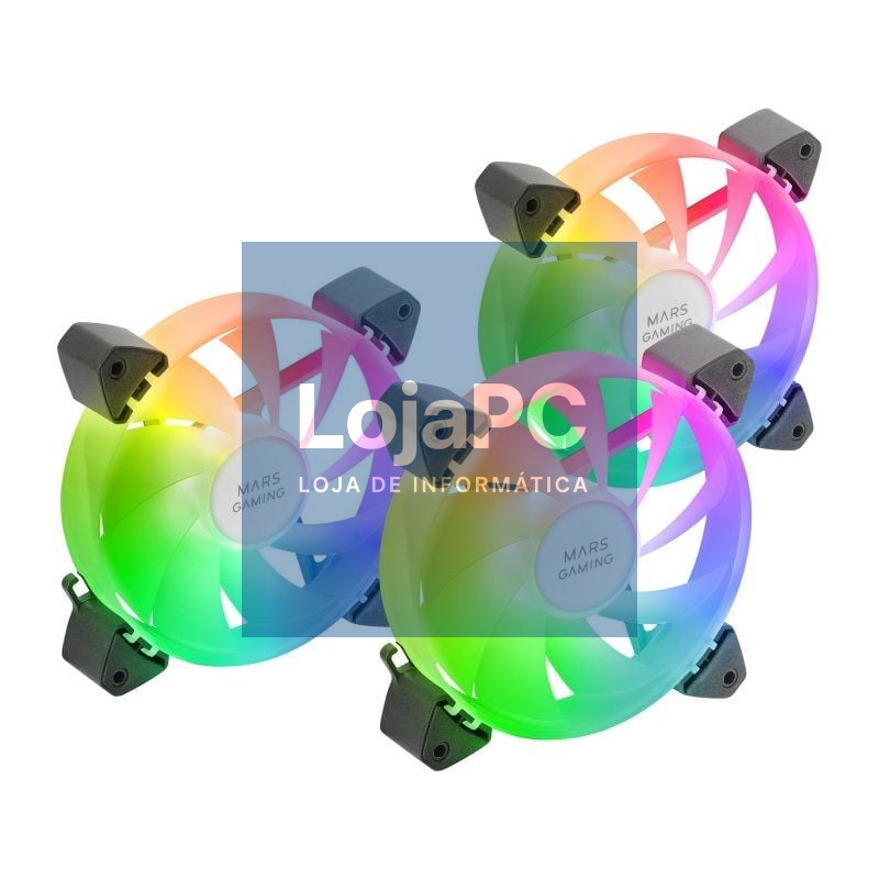 Pack 3 Ventoinhas Mars Gaming MF-3A/ 12cm/ ARGB