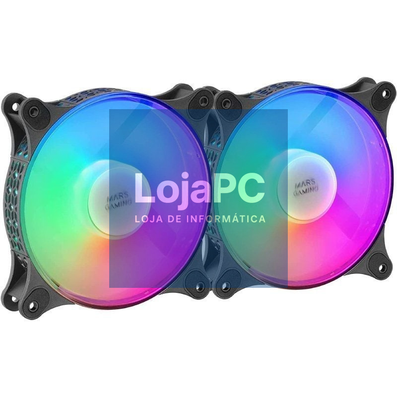 Pack 2 Ventoinhas Mars Gaming MFDUO/ 12cm/ FRGB