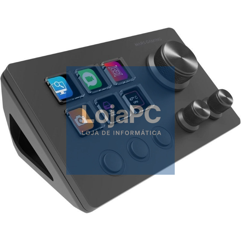 Control Deck Mars Gaming MSD-TWO/ 6 Teclas LCD/ 3 Rodas/ 3 Botones/ Preto